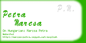 petra marcsa business card